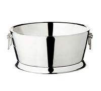 EDZARD Champanera Michigan (Ø 53 cm, H 24 cm, XXL), acero inoxidable de doble pared, con asas, para 12 botellas - enfriador de botellas grande, enfriador de vino, cubitera grande