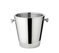 EDZARD Champanera Sevilla (H 23 cm, Ø 22 cm), acero inoxidable pulido espejo, de doble pared, con 2 asas, para 1 botella - enfriador de cava, enfriador de botellas