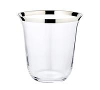 EDZARD Champanera Toby (H 23 cm, Ø 22 cm), cristal soplado a mano con borde de platino, para 1 botella - enfriador de champán, enfriador de cava, enfriador de vino, accesorio de bar