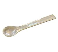 EDZARD Cuchara para caviar o huevos, nácar auténtico, longitud aprox. 12 cm, asa angular en la arriba