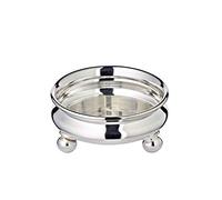 EDZARD Cuenco pequeño con pies Santa, plateado pesado, diámetro 8 cm