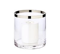 EDZARD Farol Molly de Cristal de Platino, Altura 15 cm, diámetro 15 cm