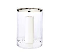 EDZARD Farol Molly de Cristal de Platino, Altura 39 cm, diámetro 29 cm