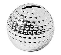 EDZARD Hucha/alcancía Pelota de Golf, Plateado, Protegido contra el deslustre, Altura 8 cm