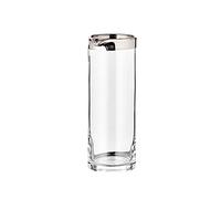 EDZARD Jarra Anis (H 21 cm, Ø 9 cm), cristal con borde de platino | capacidad de 0,75 litros, soplado a mano, jarra de agua, jarra de cristal, jarra para zumo, idea de regalo
