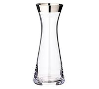 EDZARD Jarra Hendrik (H 27 cm, Ø 11 cm), cristal con borde de platino | capacidad de 0,8 litros, soplado a mano, jarra de agua, jarra de cristal, jarra para zumo, decoración de mesa