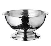 EDZARD Juego de 2 champañeras Cara, acero inoxidable, martillado, muy pulido, diámetro 40 cm, altura 21 cm, (enfriador de botellas, enfriador de vino)