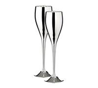 EDZARD Juego de 2 copas de champán Dodo, plateada, altura 23 cm, flauta de espumoso