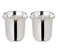 EDZARD Juego de 2 vasos de chupito Cuno (altura 5 cm, 4 olor plateado pesado
