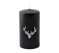 EDZARD Juego de 3 alfileres para velas, diseño de alce, color plata, altura de 4,5 cm, aluminio niquelado, decoración de velas