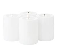 EDZARD Juego de 4 Velas permanentes Cornelius (Altura 8 cm, ø 6 cm) portacandelitas para candelitas estándar y de plástico Transparente, Resistente al Calor hasta 90°, Ideal para Corona de Adviento