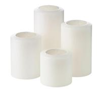 EDZARD Juego de 4 Velas permanentes Cornelius Pine, Lado Arriba Redondeado (Alturas 6 cm, 8 cm, 10 cm y 12 cm, ø 6 cm) portacandelitas, Resistente al 90°