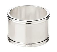 EDZARD Juego de 6 servilleteros Madrid, Rondo, Plateado, diámetro 4 cm