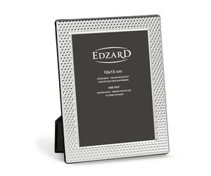 Edzard Marco de fotos chapado en plata de 10 x 15 cm, no se deslustra, acabado brillante, frontal de cristal real y parte trasera de terciopelo de alta calidad, para retrato u horizontal, elegante