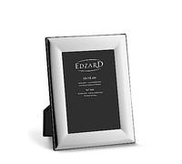 EDZARD Marco de fotos Gela para foto de 13 x 18 cm, plateado, protegido contra el deslustre, pared trasera de terciopelo, con 2 colgadores, portafotos para poner abajo o colgar en la pared