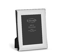 EDZARD Marco de fotos Gela para fotos de 15 x 20 cm, chapado en plata, no se empaña, parte trasera de terciopelo, 2 colgadores, marco de fotos para colocar de pie o colgar
