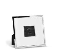 EDZARD Marco de fotos Ribera para foto de 13 x 13 cm, con paspartú, dimensión total 35 x 35 cm, plateado, protegido contra el deslustre, portafotos para poner abajo o colgar en la pared