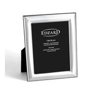 EDZARD Marco de fotos Serino (foto 13x18 cm) bañado en plata antideslustre | Marco plateado para foto 13x18 cm, baño MIRO-SILVER® de plata fina 999/1000, trasera de madera, Made in Italy