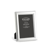 EDZARD Marco de fotos Siena para fotos de 10 x 15 cm, chapado en plata, no se empaña, con 2 colgadores