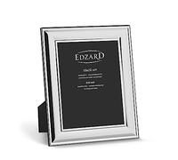 EDZARD Marco de fotos Sunset para foto de 15 x 20 cm, plateado, protegido contra el deslustre, pared trasera de terciopelo, con 2 colgadores, portafotos para poner abajo o colgar en la pared