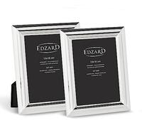 EDZARD Marcos de fotos Florenz set de 2 (13x18 cm) plateados antideslustre