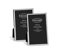 EDZARD Marcos de fotos Genua set de 2 (10x15 cm) plateados antideslustre