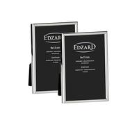 EDZARD Marcos de fotos Genua set de 2 (9x13 cm) plateados antideslustre