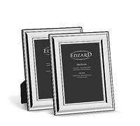 EDZARD Marcos de fotos Sunset set de 2 (10x15 cm) plateados antideslustre