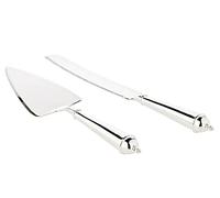 EDZARD Marit - Juego de servidor y cuchillo para tartas, longitud 32 cm, plateado, protegido contra el deslustre