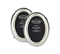 EDZARD Mini marcos ovalado set de 2 (5x7 cm) bañados en plata antideslustre