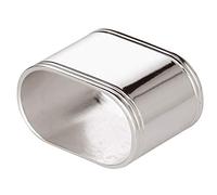 EDZARD Servilletero Thread, Plateado, Ovalado, Longitud 5 cm, Juego de 4