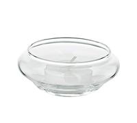 EDZARD Set de 4 Portavelas Flotante Iris, Cristal, Altura 4 cm