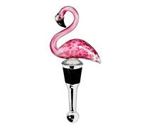 EDZARD tapón de Botella Flamingo, para champán, Vino y Vino espumoso, técnica de Vidrio de Murano, Altura 13 cm, Hecho a Mano