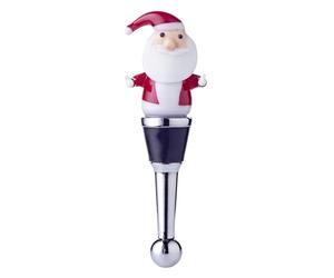 EDZARD Tapón de botella Santa (altura 11 cm) para champán, vino y vino espumoso, estilo cristal de Murano, hecho a mano