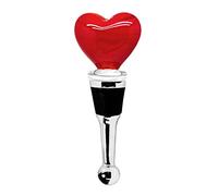 EDZARD Tapón para botellas Corazón (H 10 cm), hecho a mano | para champán, vino y cava, estilo vidrio artesanal, decoración de fiesta, accesorio de bar, idea de regalo