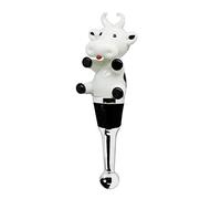 EDZARD Tapón para botellas Vaca (H 12 cm), hecho a mano | para champán, vino y cava, estilo vidrio artesanal, decoración de fiesta, accesorio de bar, idea de regalo