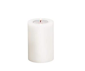 EDZARD Vela Permanente Cornelius (Altura 15 cm, diametro 10 cm) portacandelitas para candelitas Maxi estándar y candelitas Maxi de plástico Transparente, Resistente al Calor hasta 90°