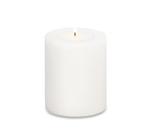 EDZARD Vela Permanente Cornelius (Altura 9 cm, diametro 8 cm) portacandelitas para candelitas estándar y candelitas de plástico Transparente, Resistente al Calor hasta 90°