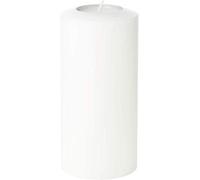 EDZARD Vela Permanente Cornelius Pine, Lado Arriba Redondeado (Altura 21 cm, diametro 10 cm) portacandelitas para candelitas Maxi estándar y de plástico Transparente, Resistente al Calor hasta 90°