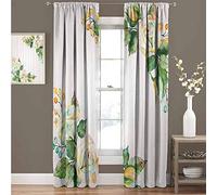 EDZEL Decor Curtains, Sunshade Windshield, Floral, Rose Flower Bouquets Romantic Fragrance Petals Vintage Essence Artsy Print, 96"x108", Fern Green Marigold
