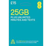 EE Sim de datos de 30 GB, incluye recarga de 15 GBP, datos de 30 GB, minutos ilimitados y textos ilimitados