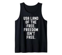 EE.UU. La Tierra de la Libertad Libre no es Patriota Libre Camiseta sin Mangas