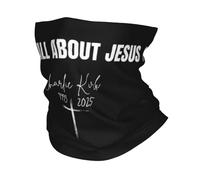 EEAAUUWE All About Jesus Charlie Kirk RIP - Pañuelo para el cuello impreso Rest in Peace Pasamontañas bufanda multiusos unisex para adultos