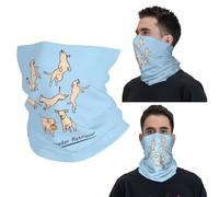 EEAAUUWE Jugando amarillo claro Lab Labrador Retriever Bandana para el cuello, máscara impresa, bufanda multiusos de ciclismo, bufanda unisex para adultos