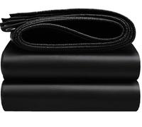 EEATUZTL Negro Lonas Impermeables Exterior, Lonas de Exterior Reforzado PE con Ojales, Duradera Toldo Impermeable para Jardín, Piscinia, Terrazas, Vehículos, Coche, Muebles, Leña, 2.5x2m