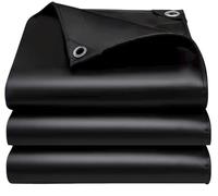 EEATUZTL Negro Lonas Impermeables Exterior, Lonas de Exterior Reforzado PE con Ojales, Duradera Toldo Impermeable para Jardín, Piscinia, Terrazas, Vehículos, Coche, Muebles, Leña, 3x6m