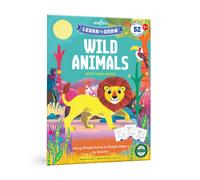 eeBoo: Aprende a dibujar - Animales salvajes - Guνa de dibujo Mαs de 50 pegatinas Lecciones temαticas paso a paso Formas simples en pasos simples