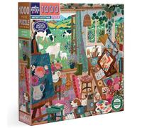 eeBoo Artist's Cottage-Puzzle de 1000 Piezas de cartón Reciclado y Tinta Vegetal, x 58,5 cm (PZT118)