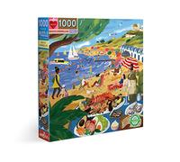 eeBoo carré pour Piece and Love Lucia Beach Umbrellas-Puzzle para Adultos 1000 Piezas de cartón Reciclado, Color, 1 EA (PZTBUM)