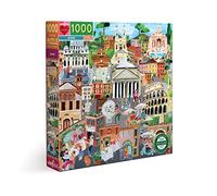 eeBoo - Cartón Reciclado para Adulto, 1000 Piezas sobre la Ciudad de Roma en Italia, tamaño: 58,4 x 58,4 cm, PZTROM, Multicolor